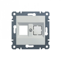 Панель лицевая RJ12+RJ45 белая Hager Lumina-2 WL2320